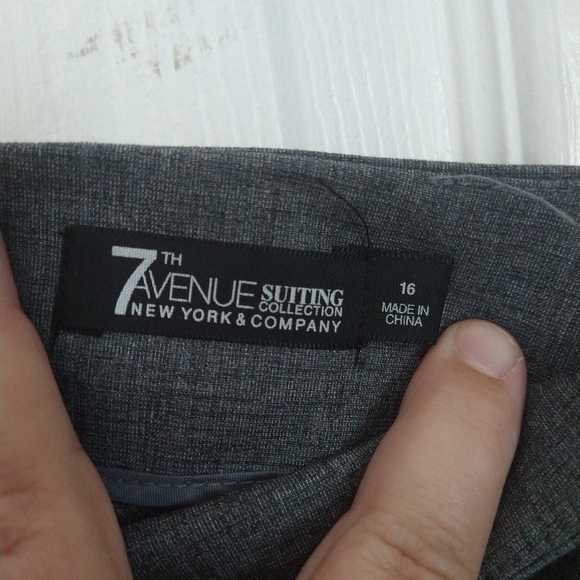 𝅺7TH Avenue Design studio grey office dress skirt. NWOT. Size 16. - Picture 4 of 7
